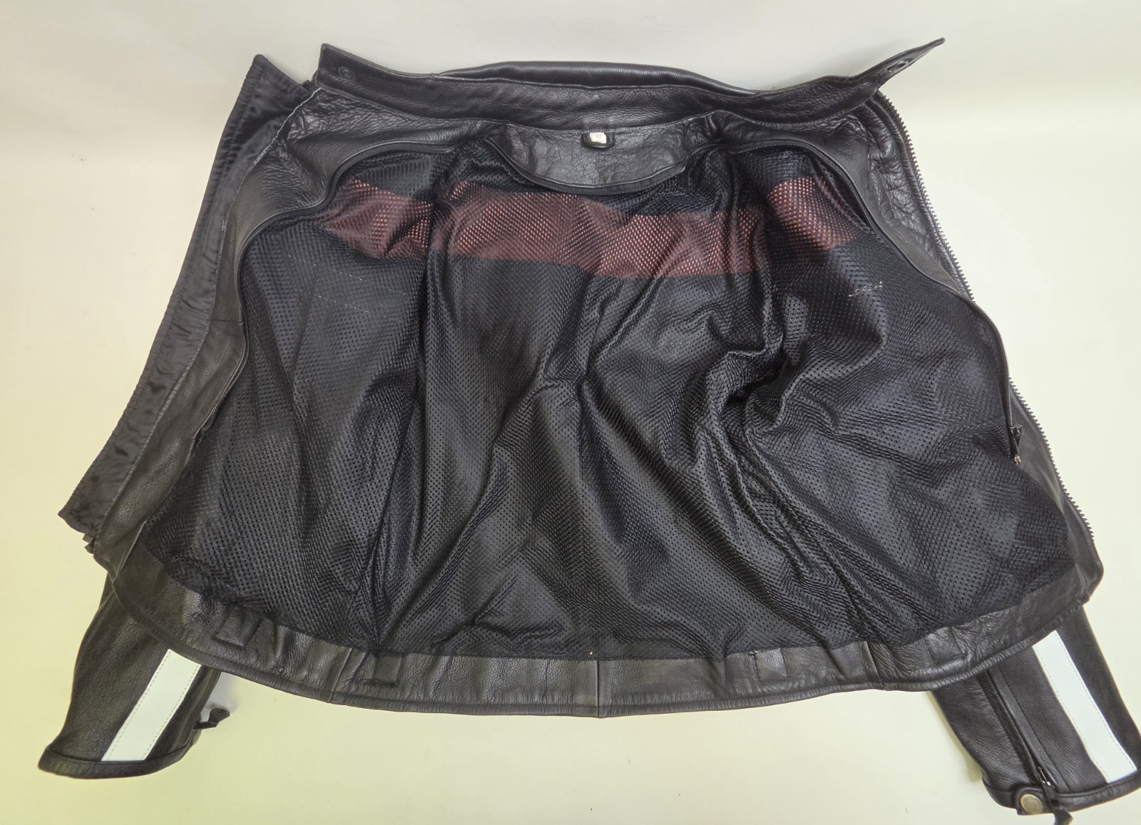 Mas Leather Biker Jacket Mens Size 42 Motorcycle