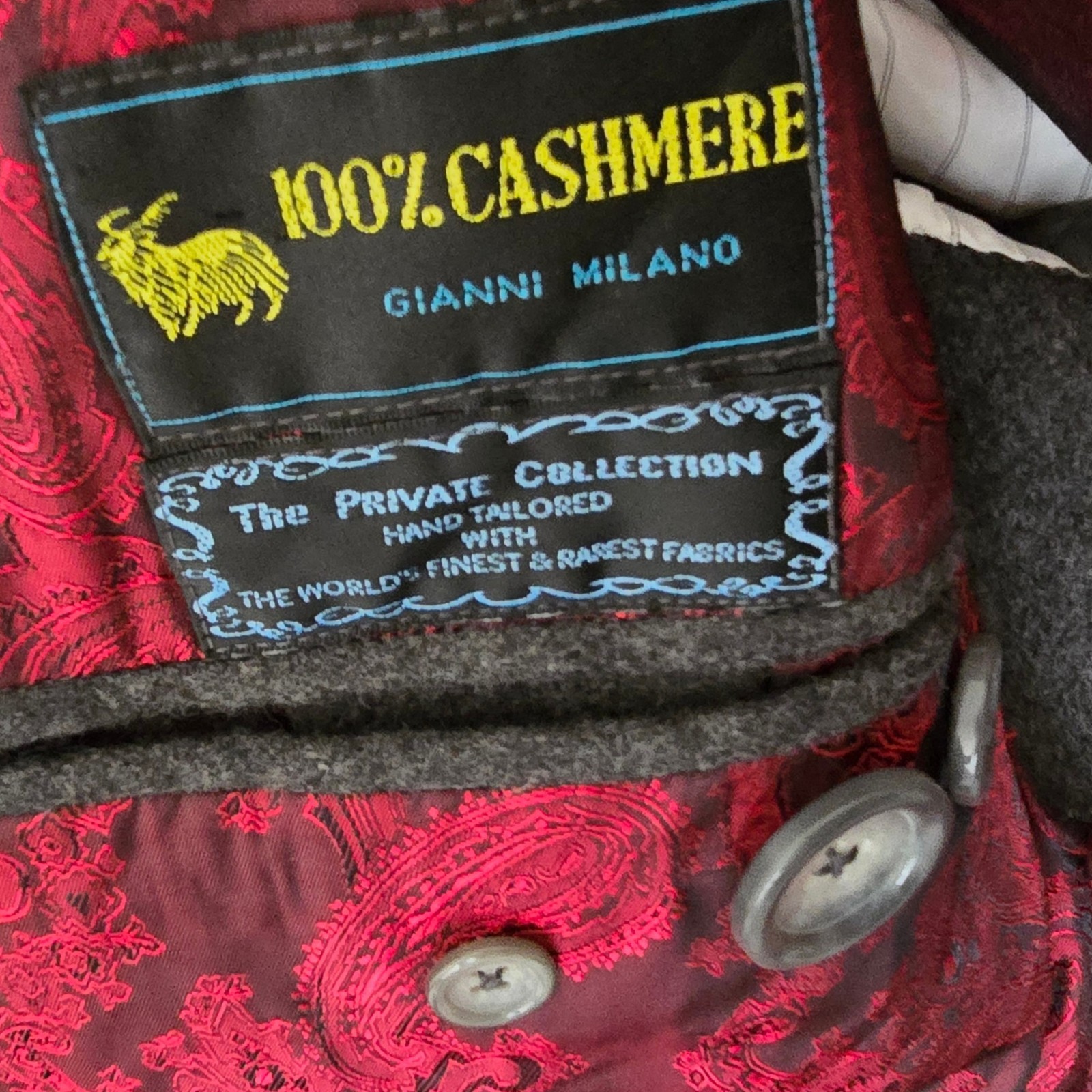 Bespoke Cashmere Flannel Overcoat 40S Working Cuff Hand Tailored Astor & Black