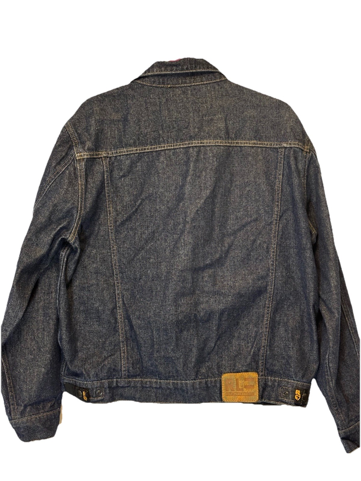 Polo Ralph Lauren Men’s Jacket Sz Med Dk Blue Denim Trucker