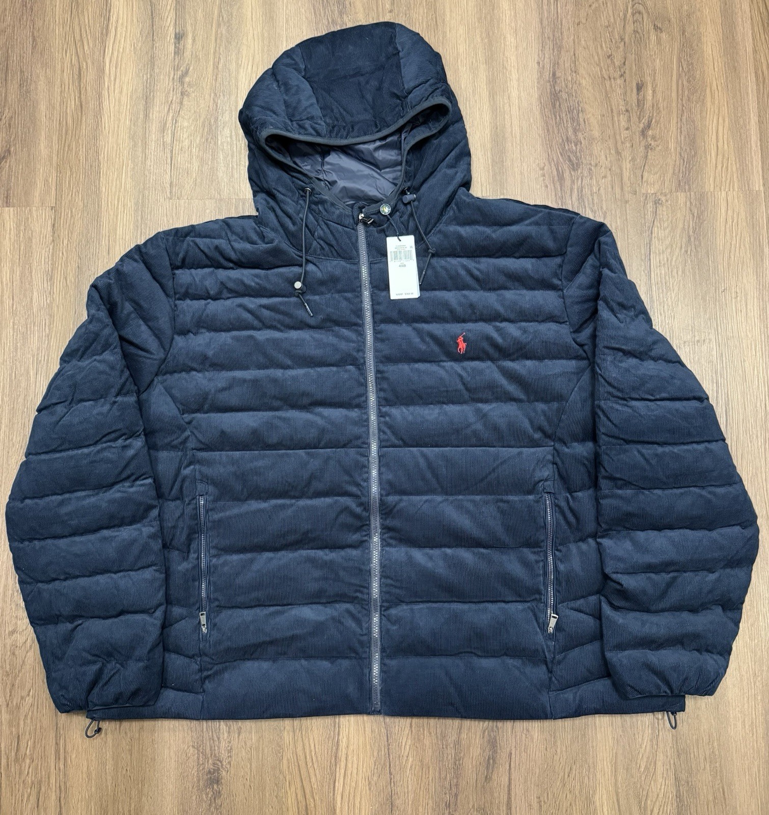 Polo Ralph Lauren The Colden Corduroy PUFFY HOODED Jacket NAVY Men’s Size 4XB