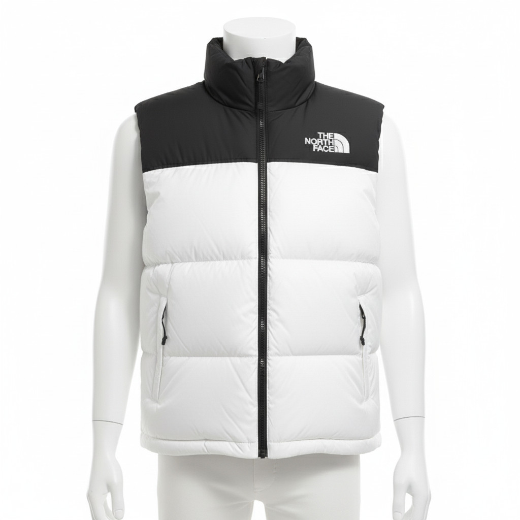Black-White 1996 Retro Down Sleeveless puffer Jacket XS/3XL SIZE