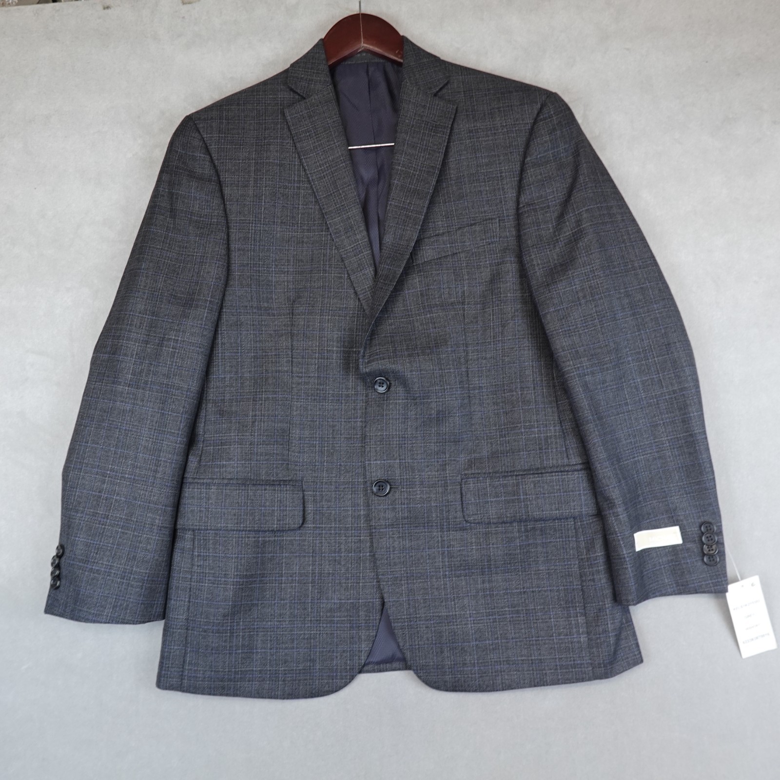 NWT MICHAEL KORS Blazer Mens Plaid Two-button Sport Jacket 36S Gray