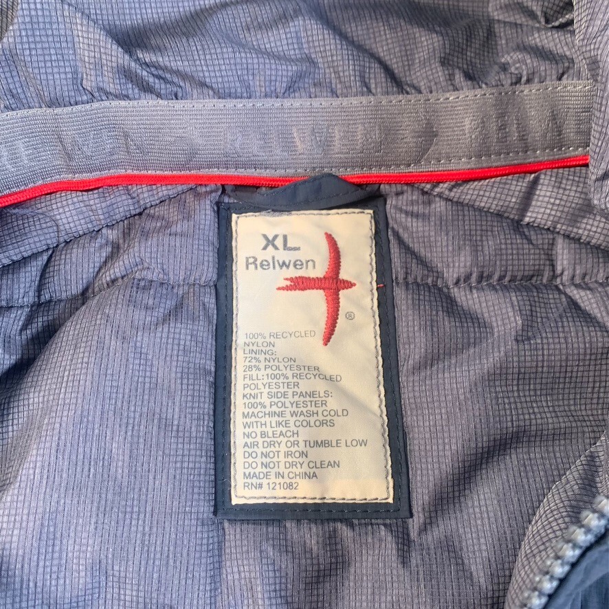 RELWEN Mens Hooded Snurf Shell Jacket Size XL Color Blue U.S Seller