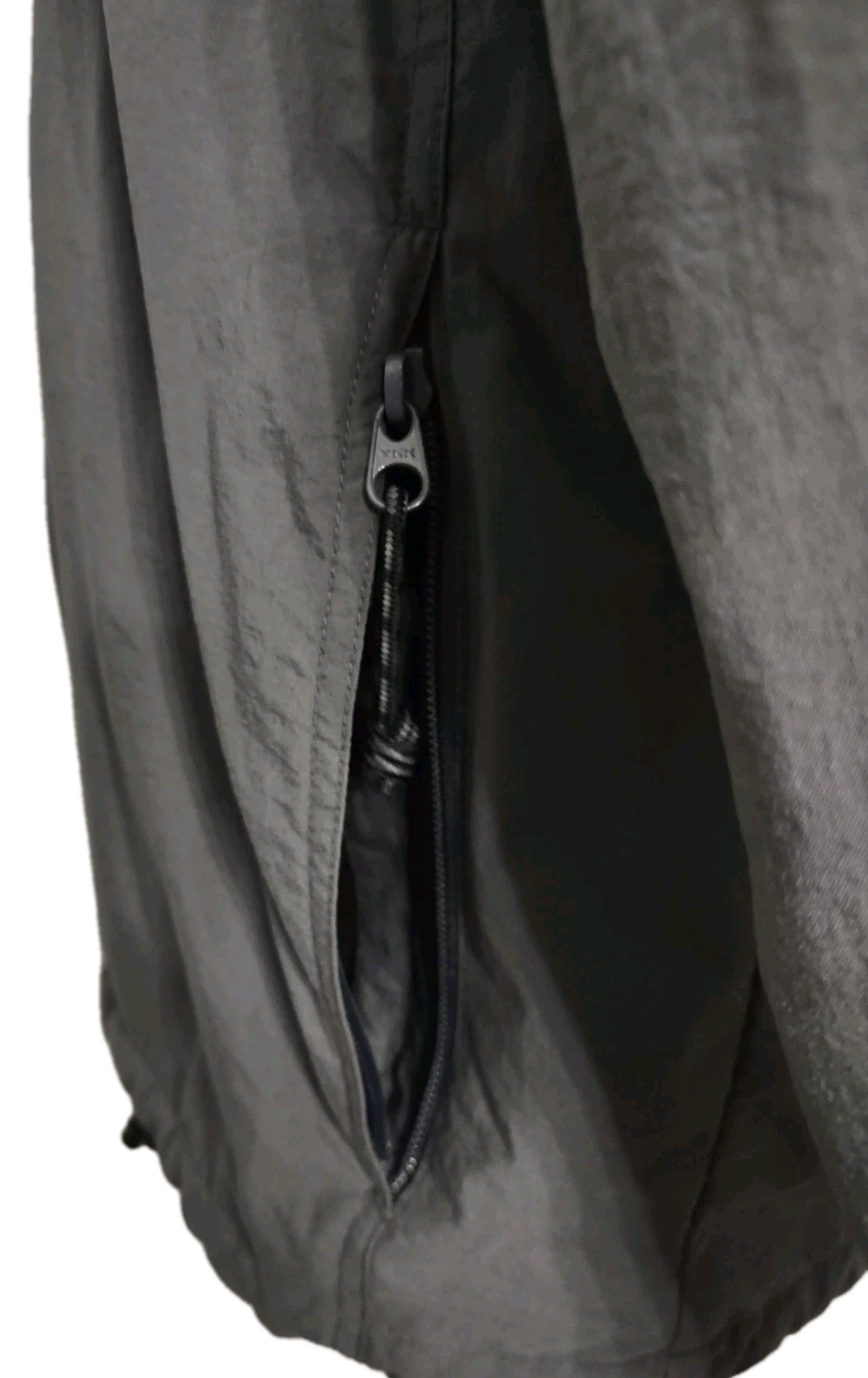 Colombia Coat Men’s Small Jacket Lined Full Zip Gray Zippered Pockets Drawstring