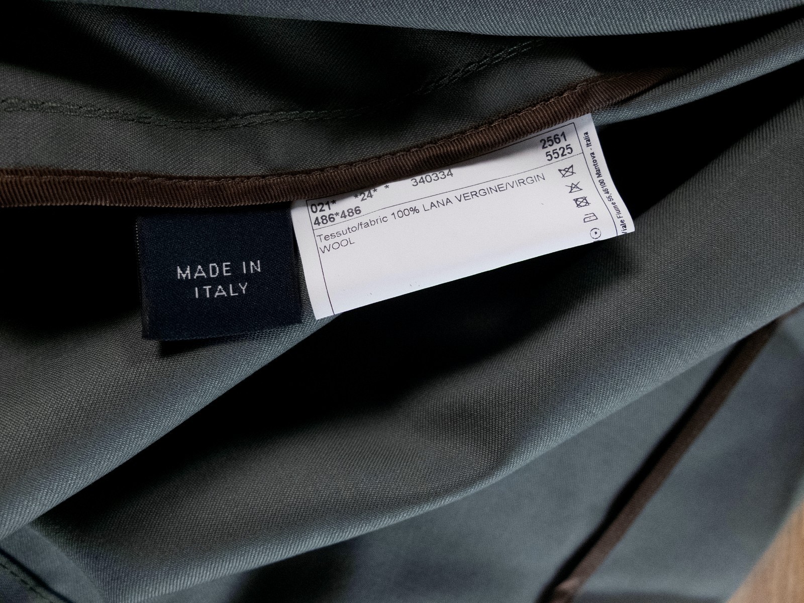 (NO CUSTOMS TAX) LUIGI BIANCHI SARTORIA green wool trench coat Size 42 / XL