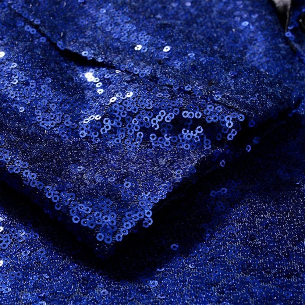 Mens Glitter Blazer Jacket Party Suit Coat Nightclub Tuxedo Style Gentleman