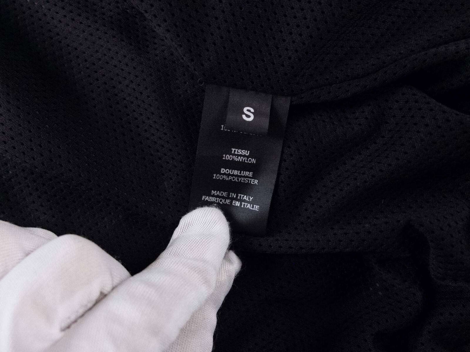 (NO CUSTOMS TAX) VETEMENTS black relaxed fit tape logo panel track jacket Small
