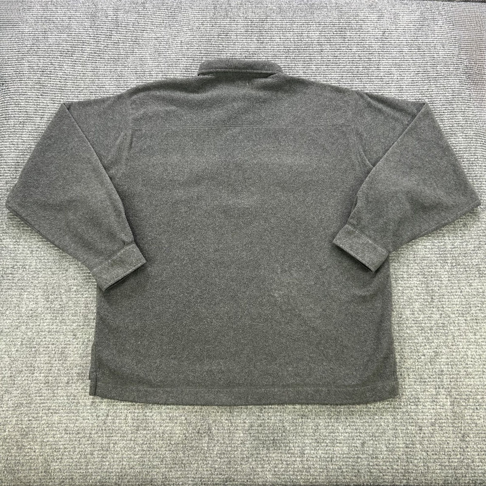 J Crew Oarman Shacket Shirt Jacket Men Medium Gray Pullover Four Button USA Made