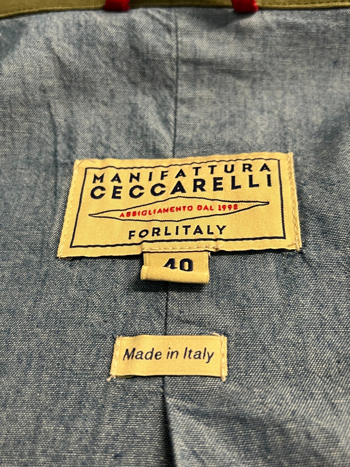 MANUFACTURA CECCARELLI green cotton jacket 6028 DE 100% cotton MADE IN ITALY