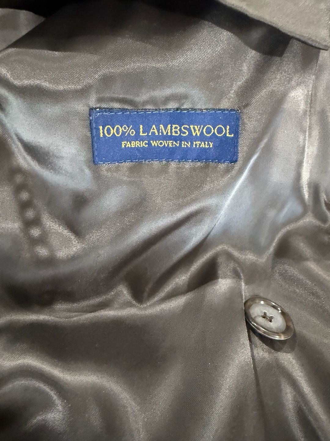 Vintage CHAPS Ralph Lauren Lambswool Double Breasted Overcoat Brown 40 Coat