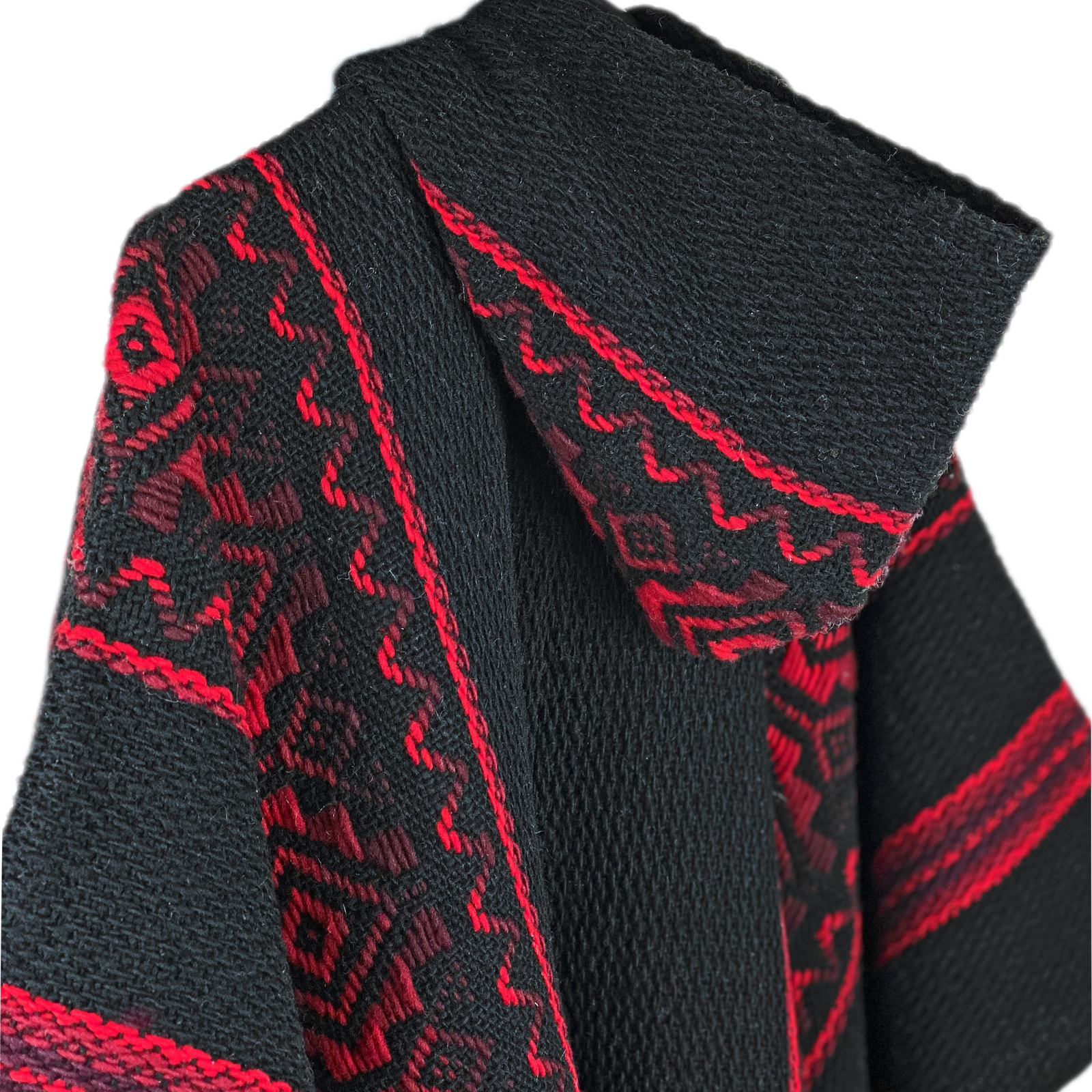 LLAMA WOOL MENS WOMANS UNISEX HOODED PONCHO PULLOVER SWEATER JACKET ALL SEASONS