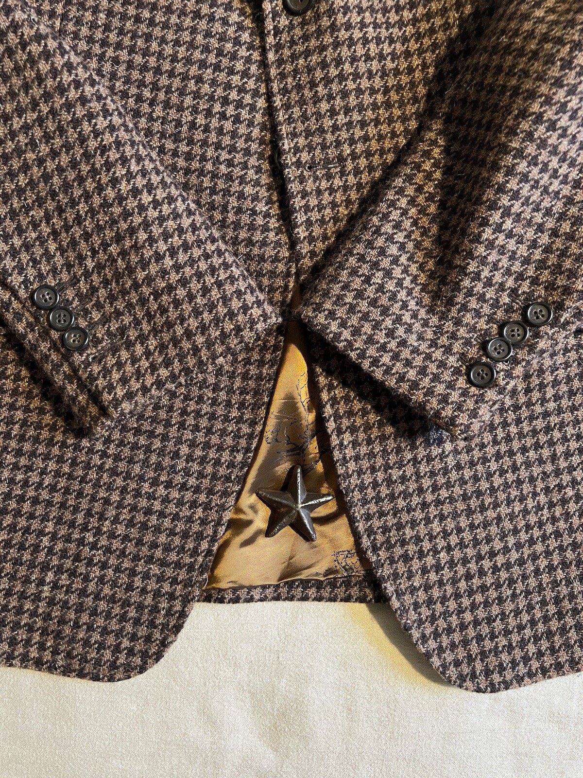 Cordings Tweed Jacket 48R Piccadilly Brown Houndstooth Country Hunt Shoot LNWOT