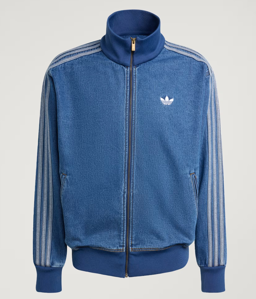 NEW MENS ADIDAS ORIGINALS DENIM FIREBIRD TRACK JACKET ~SIZE MEDIUM #KD1517