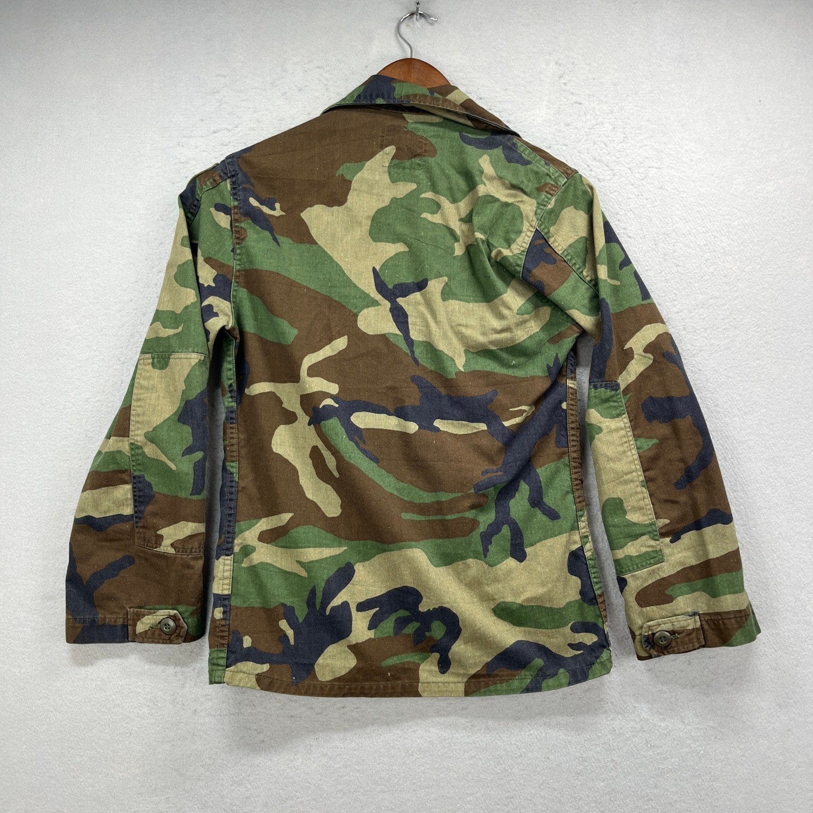 US Army Combat Shirt Top Small Short BDU Woodland Camo Jacket Tactical Military