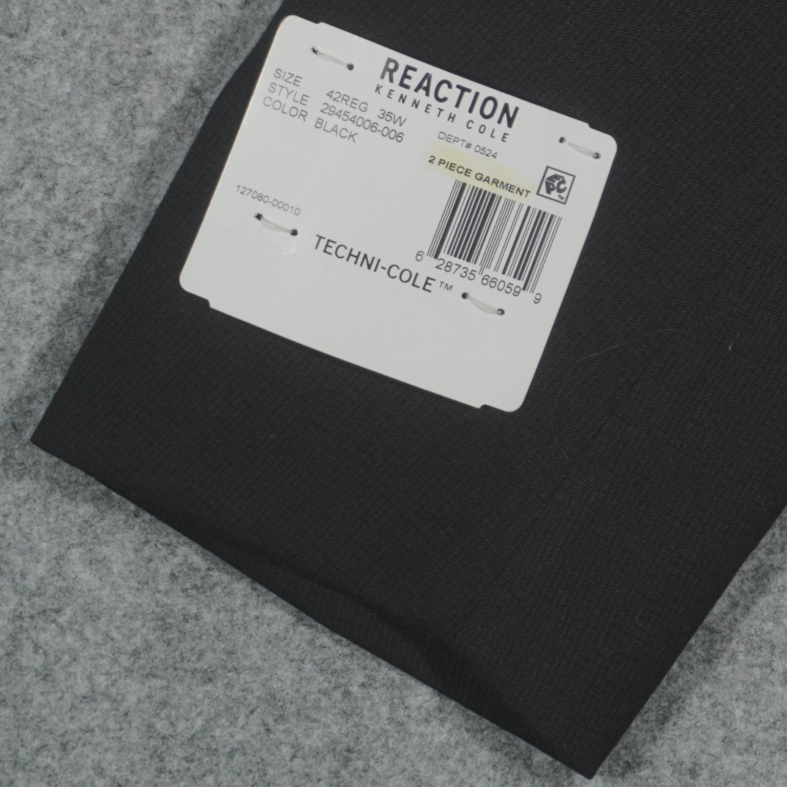 Kenneth Cole Reaction Men’s Tuxedo Jacket 42R Black Satin Peak Lapel Stretch New