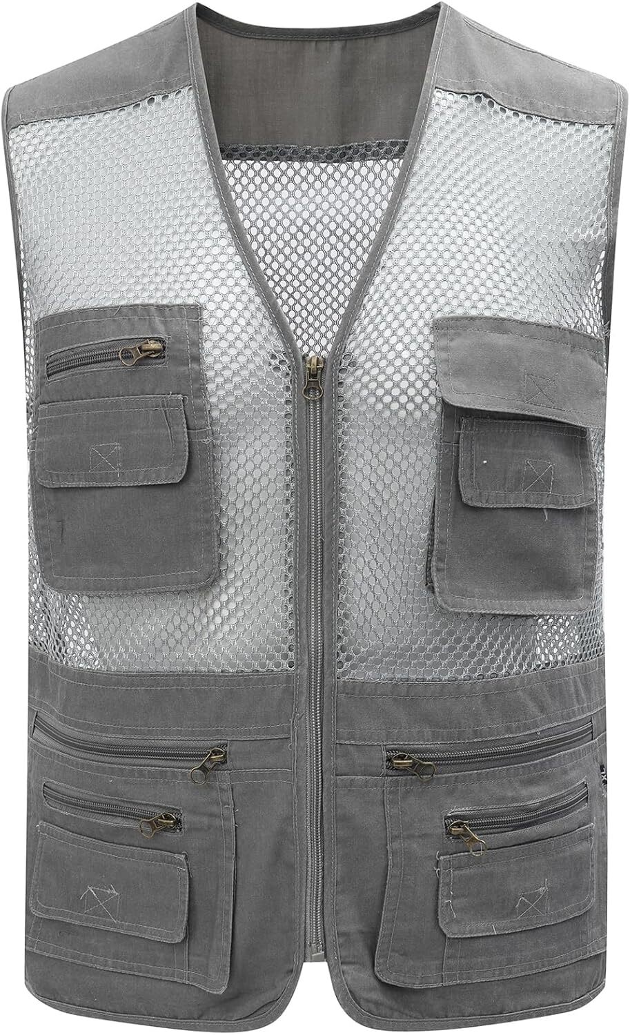 Men’s Utility Vest Fishing Safari Vest Summer Travel Vest with Pockets