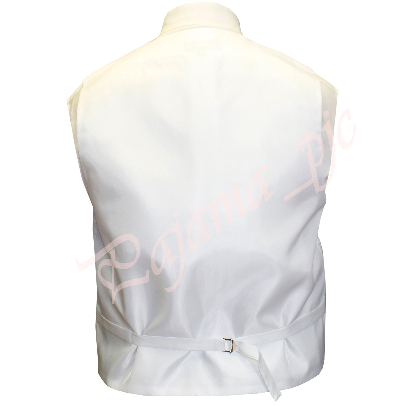WHITE XS to 6XL Paisley Tuxedo Suit Dress Vest Waistcoat & Neck tie Wedding