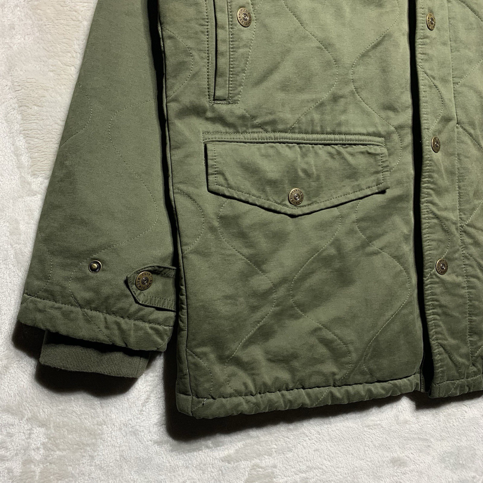 Flint And Tinder Caliber Parka Jacket Men’s M Olive Corduroy Military Huckberry