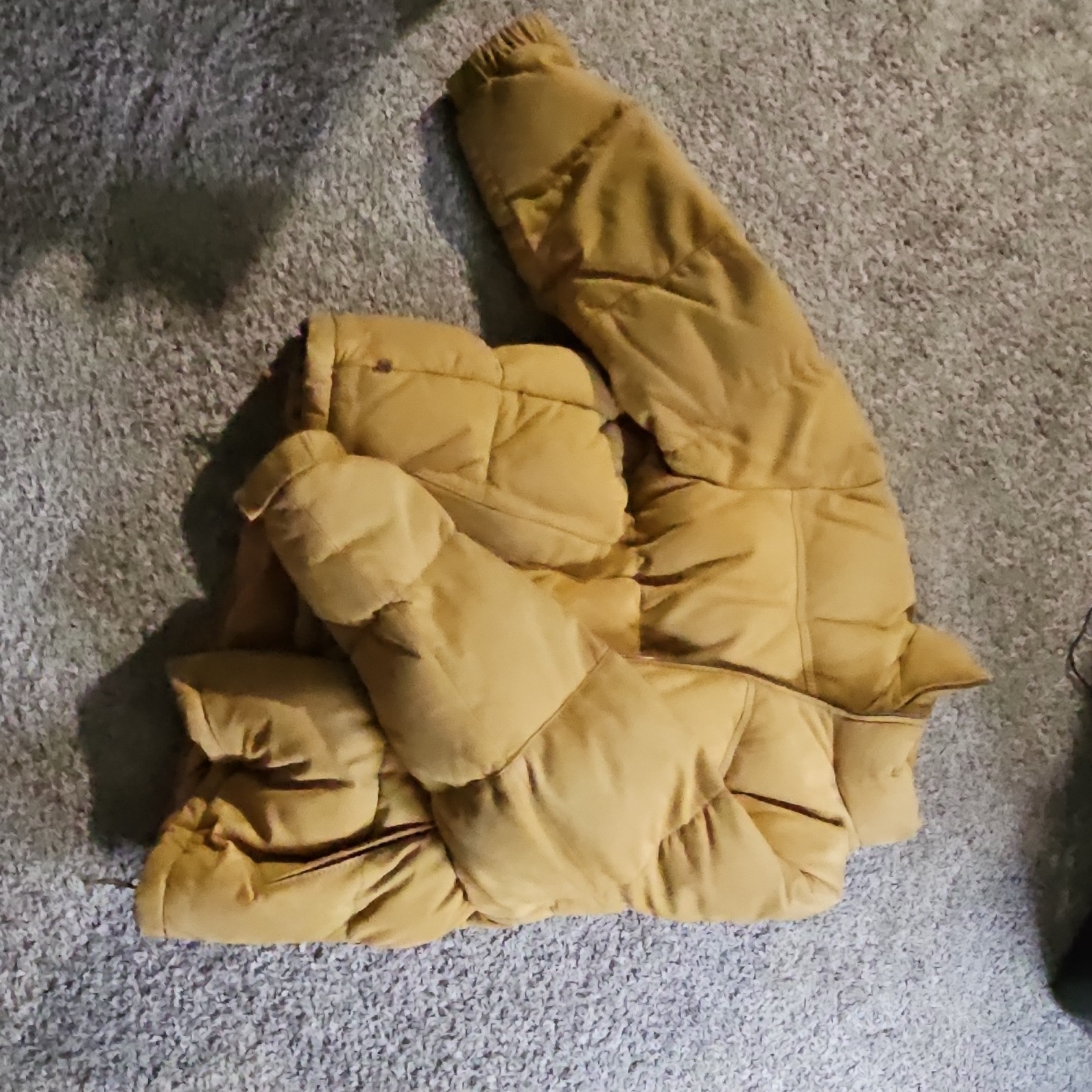 Timberland Men’s Brown Leather Down Puffer Jacket Full Zip Stand Collar XXL