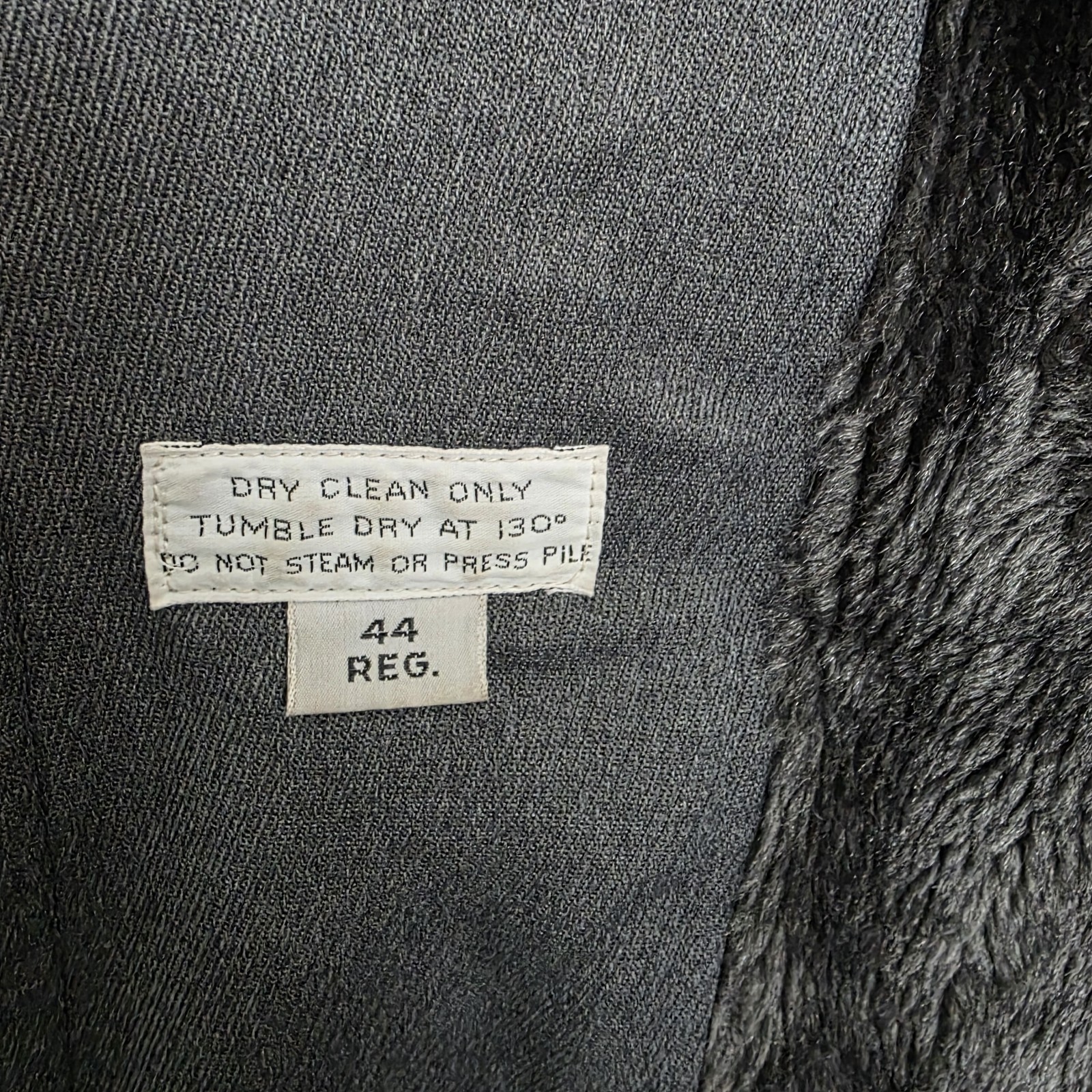 Vintage London Fog Mens Size 44R Fur Lined Jacket Dry Clean Only Gray