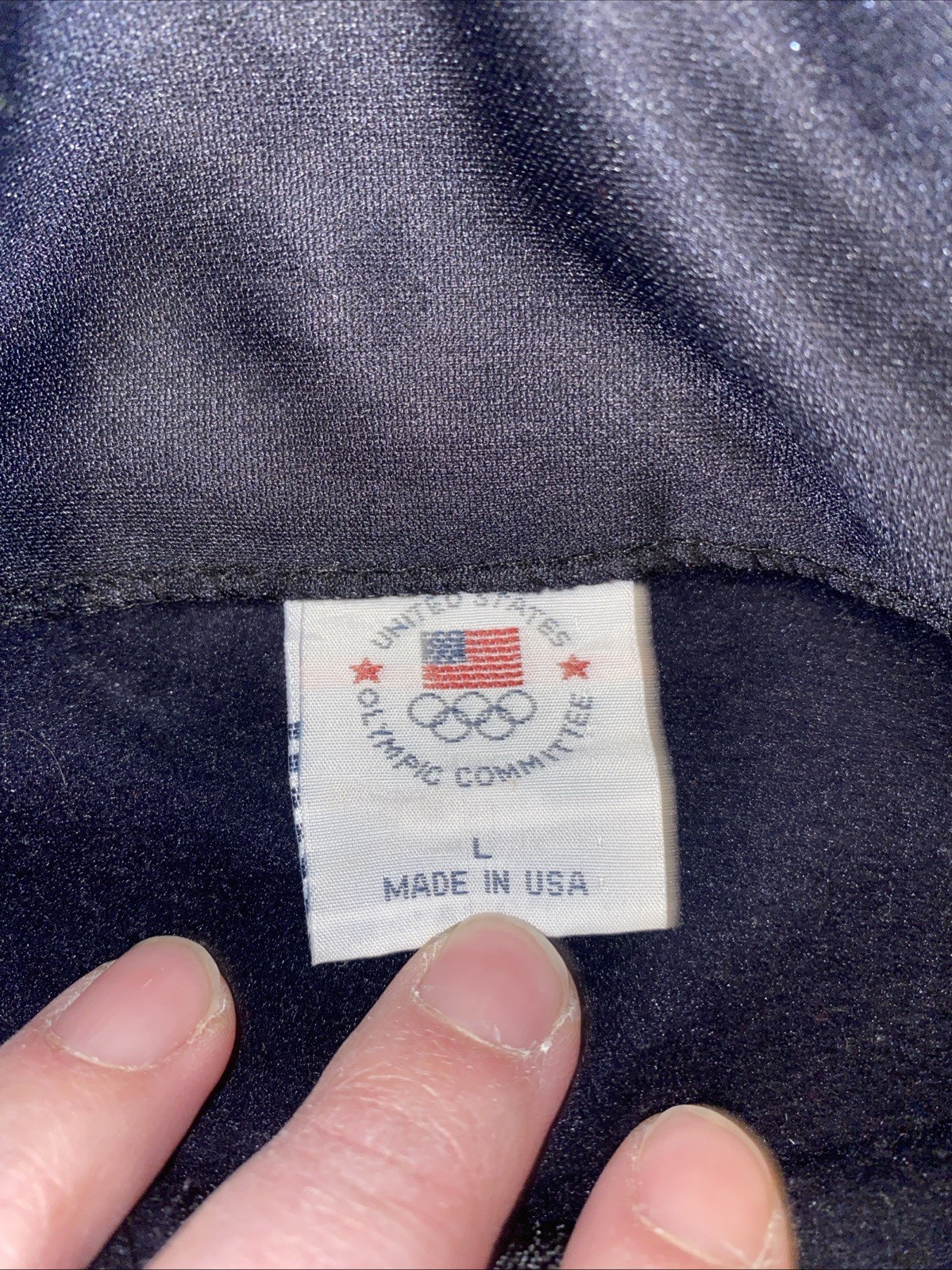 United States Olympic Committee Warm Up Track Jacket Size L Zip Up Team USA
