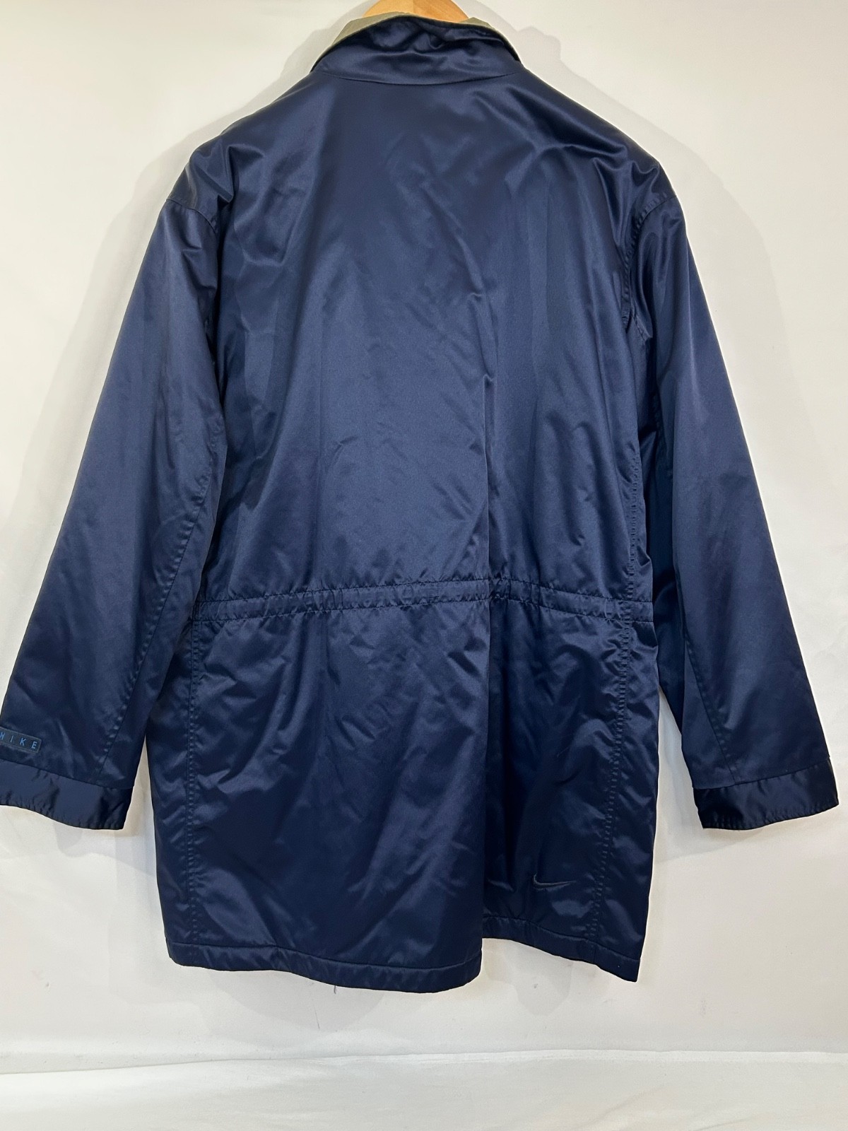 Nike Sports Blue Jacket Men’s Full Zip Nylon Insulated 4 Front Pocket Coat Sz XL