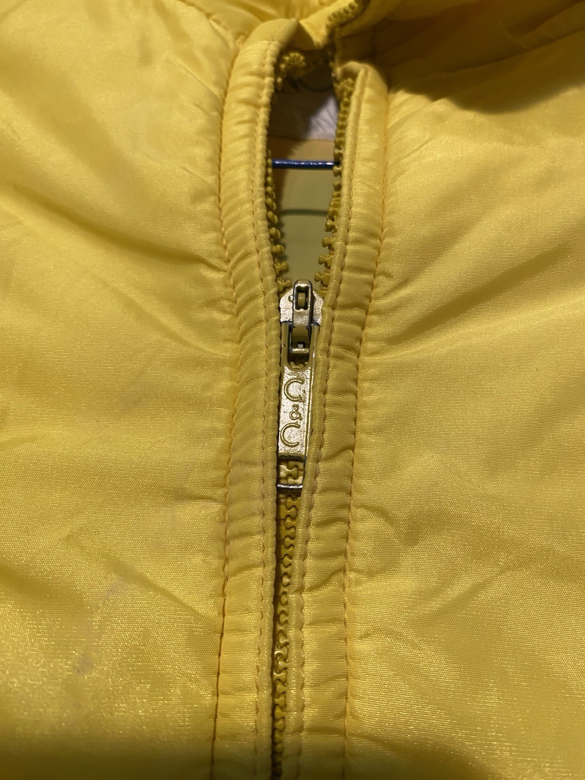 Vintage 1970s Ski Snow puffer Jacket Coat Yellow Retro Swing West Womens Size S