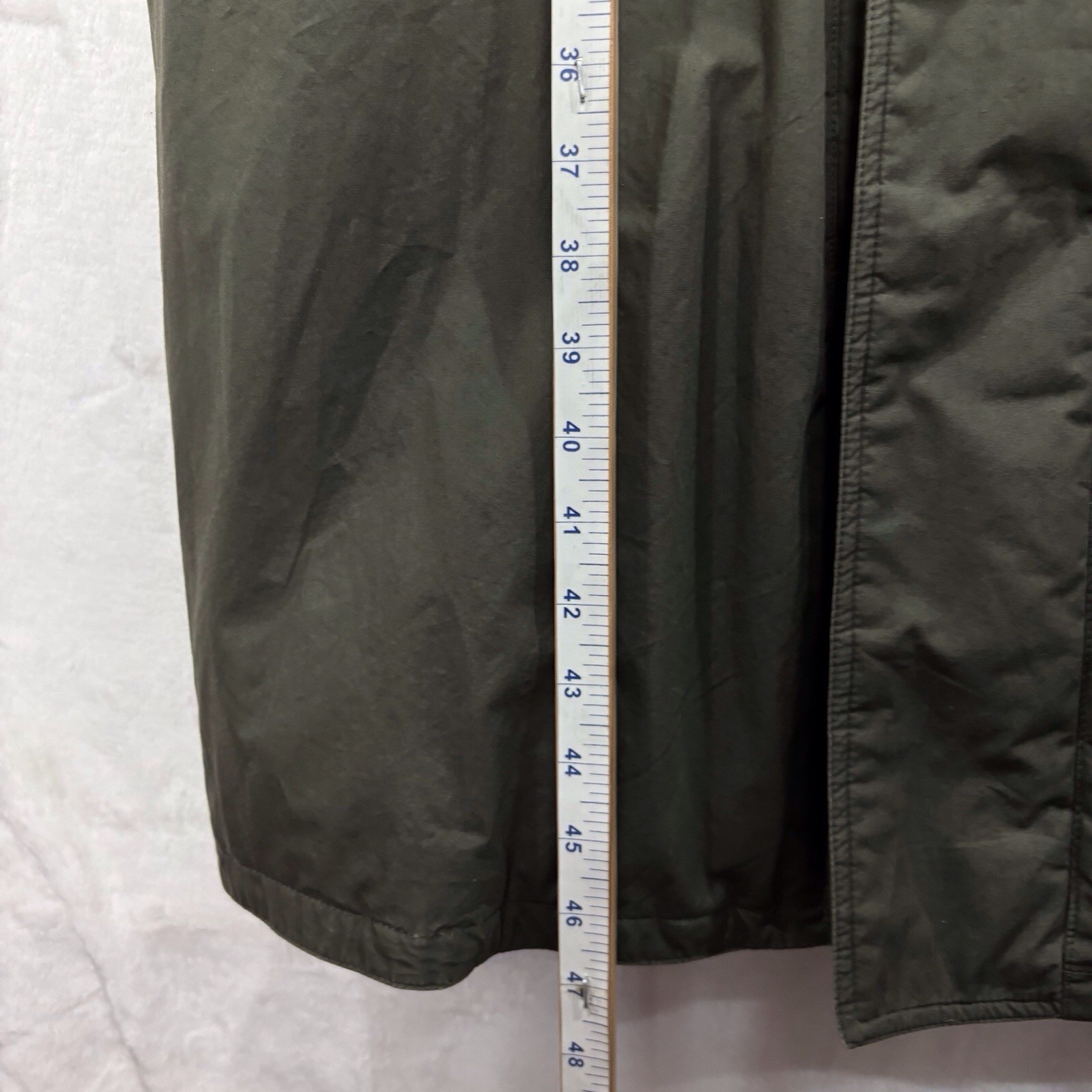 Vintage Duck Down Feathers Long Parka Men M EU 40 Belted 80s Army Green Military