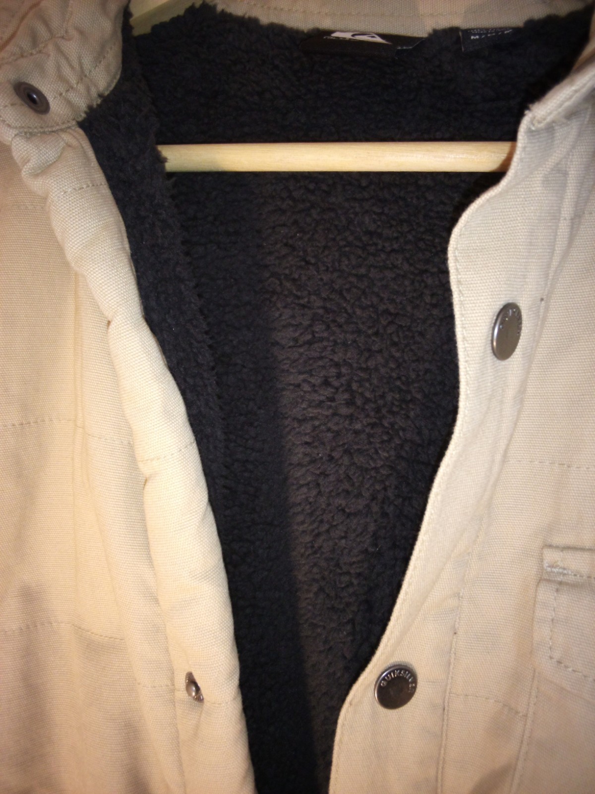 Quicksilver Men’s Size Medium Tan Jacket Cotton Polyester *Very Nice Surf Style