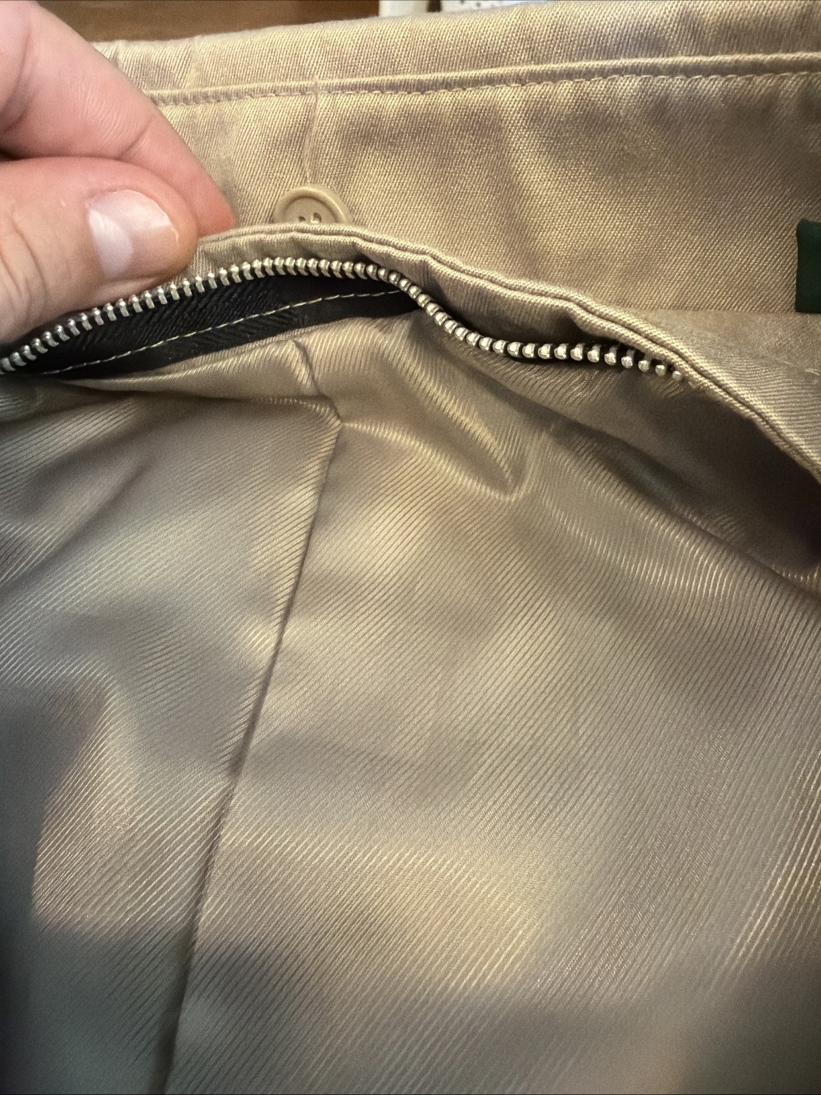 Lauren Ralph Lauren Trench Coat 48R Tan Belted Mens XL Double Breasted