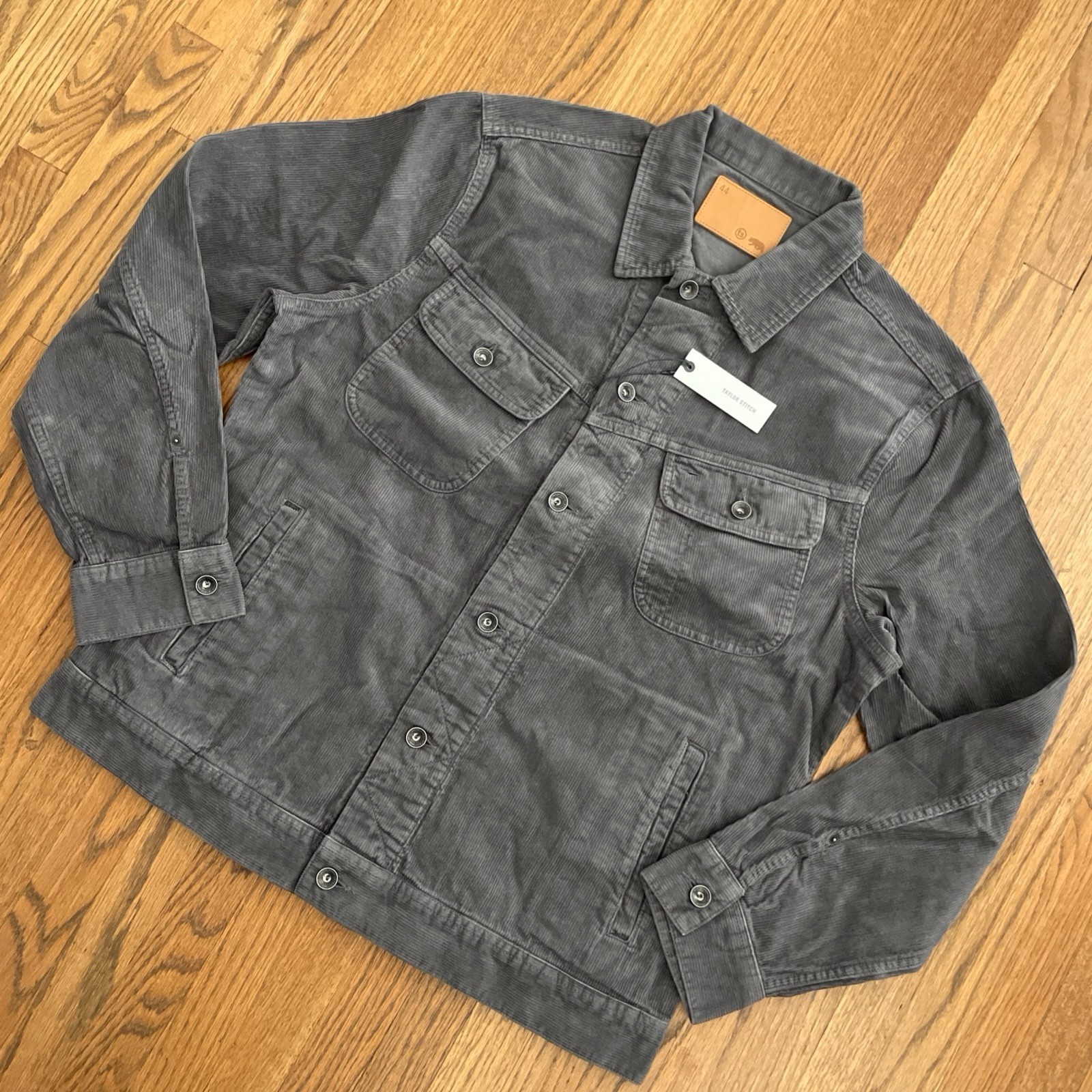 TAYLOR STITCH The Long Haul Jacket in Shale Cord Gray Mens XXL 46 NWT msrp $198