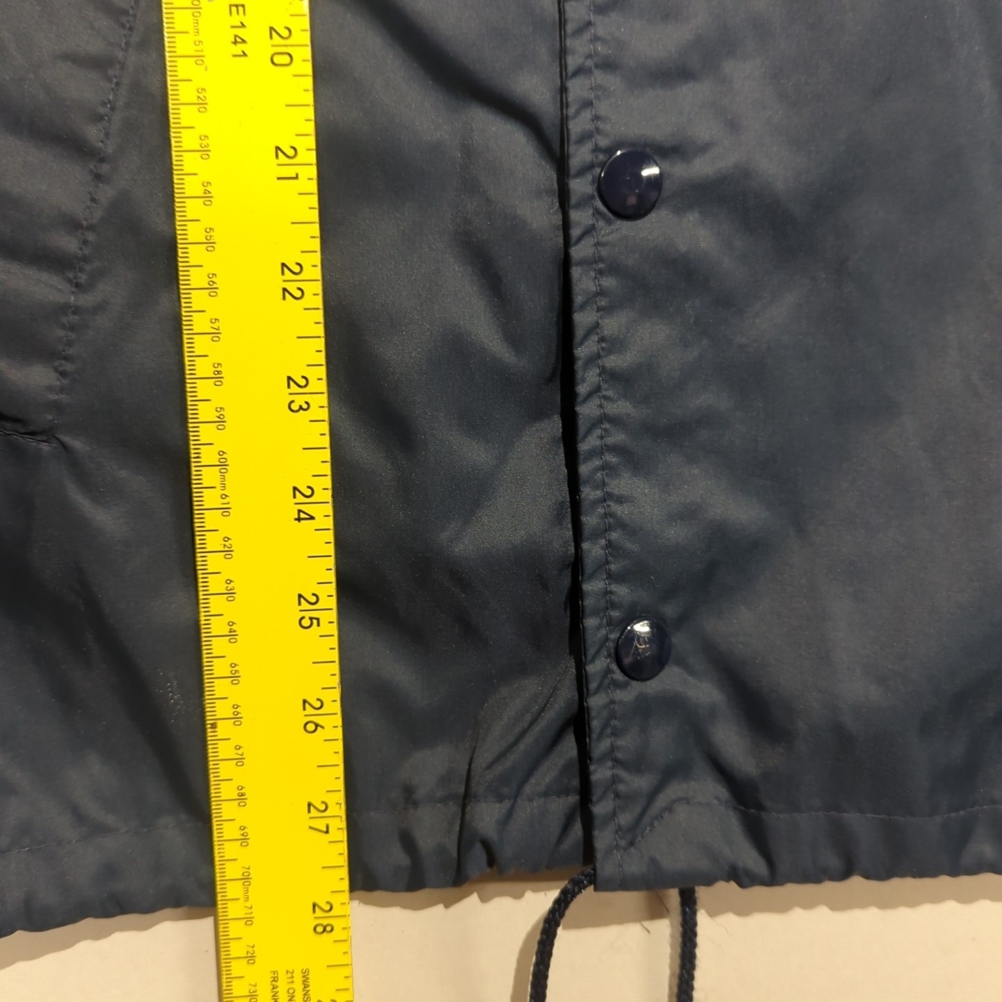 Vintage University Of Virginia UVA Coaches Jacket Navy Snap Button Drawstring S
