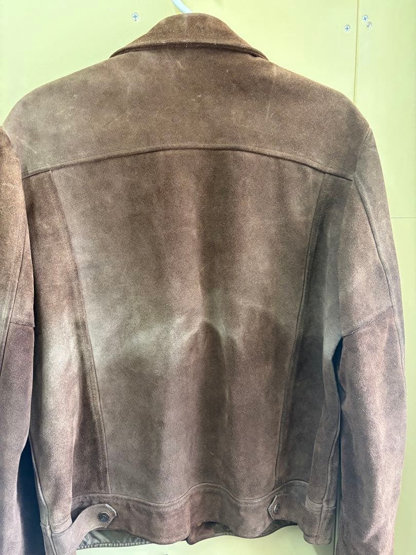 Schott N.Y.C Suede Leather Jacket Blouson Coat Men 40 Brown