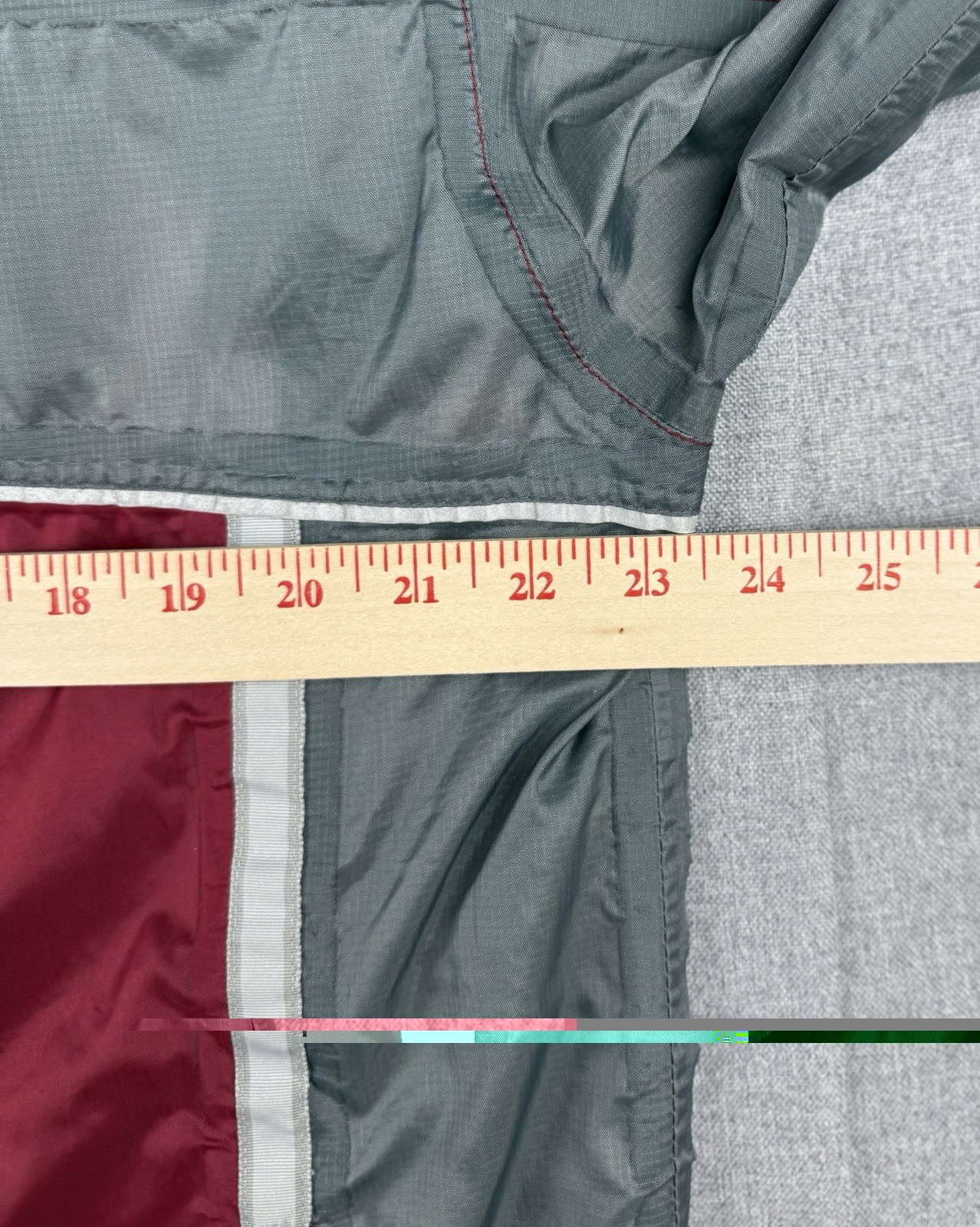 Stearns Dry Wear Hooded Rain Jacket Red Gray Nylon Medium Waterproof