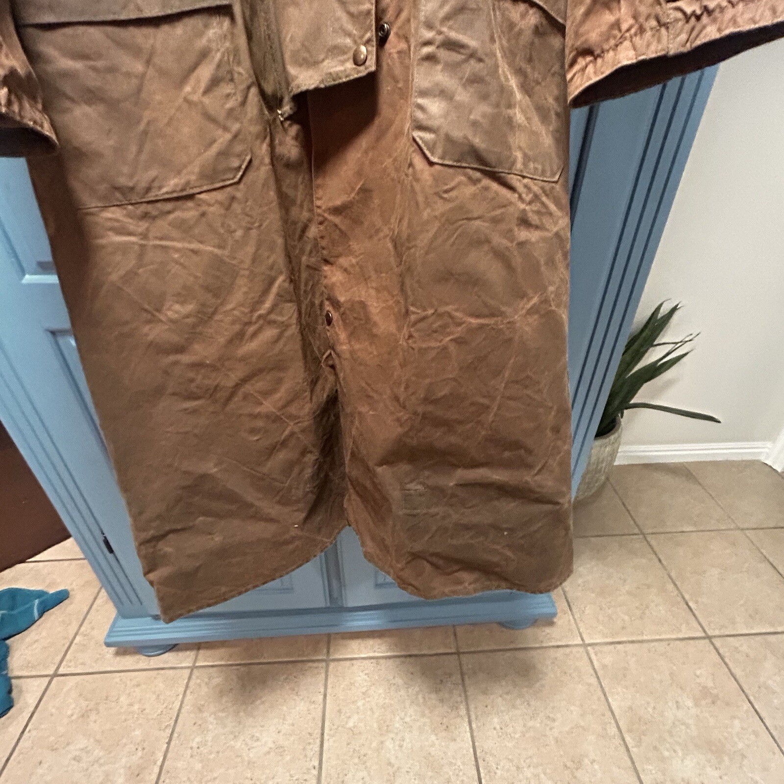 Claybourn Australia Brisbane Old Oilskin Riding Coat Cotton Lining Size 5 105CM