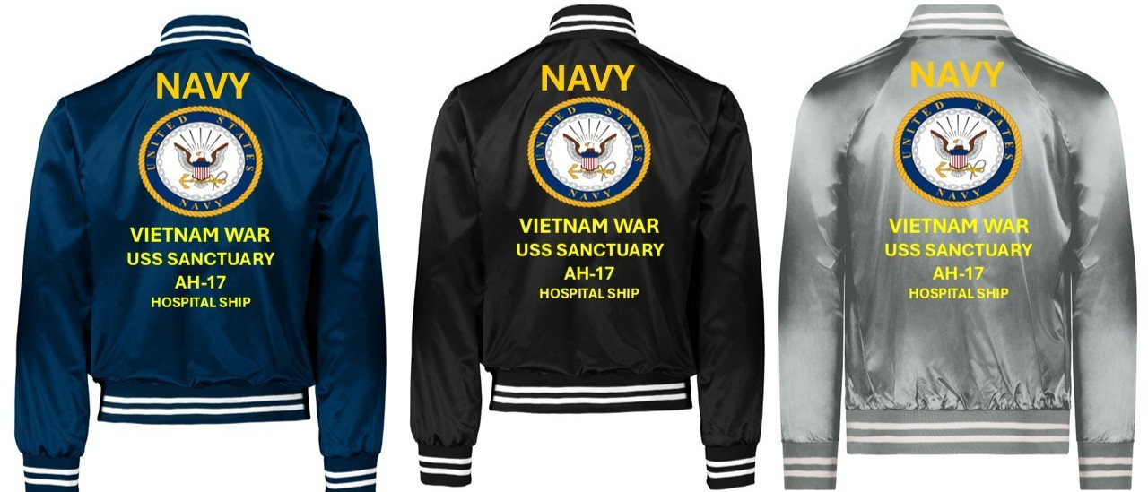 VIETNAM* USNS CORPUS CHRISTI BAY * SI*VINYL*SATIN JACKET*NAVY OFFICIAL LICENSE