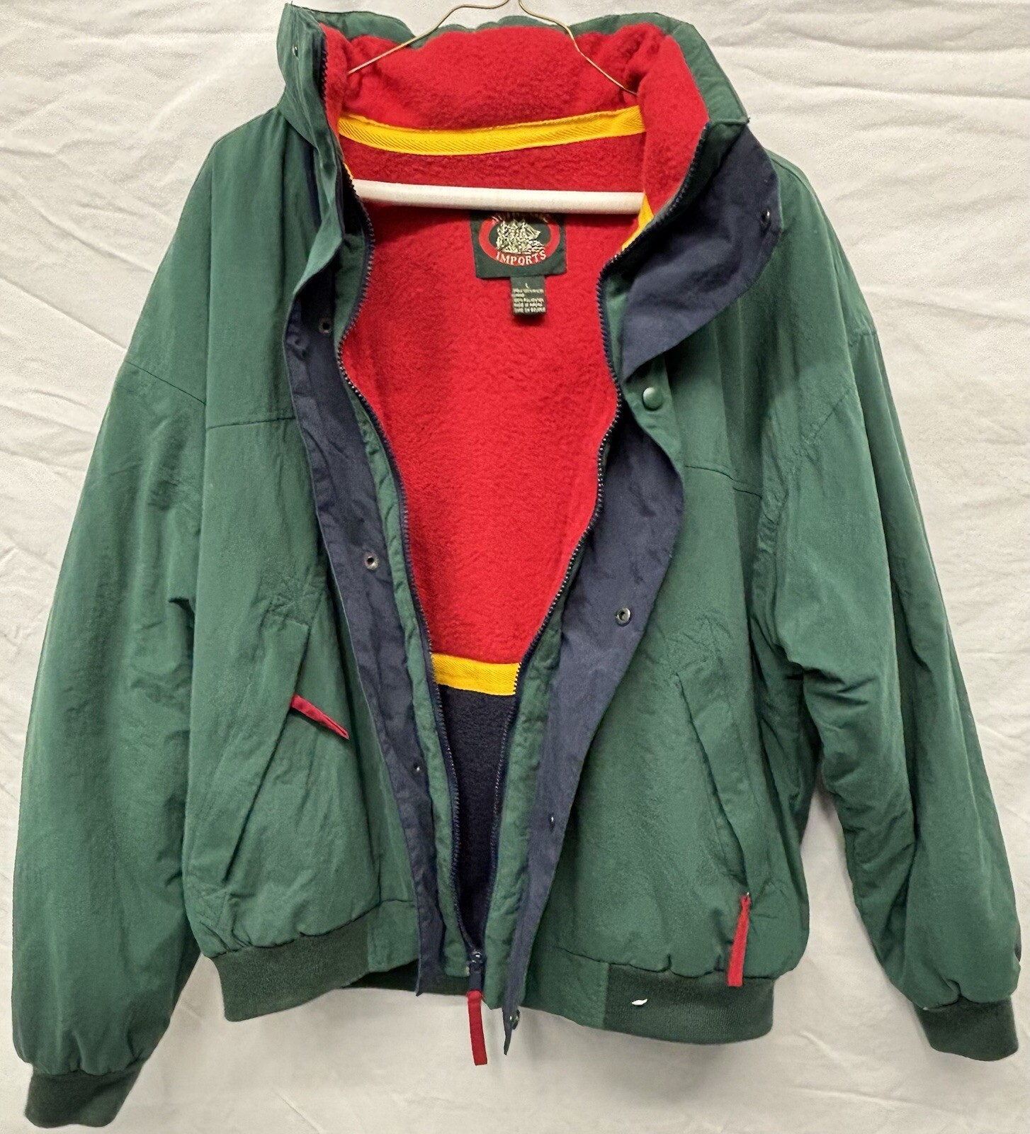 PRE-OWNED Green (Large) ‘Authentic Imports’ Sailor-Like Bomber Jacket