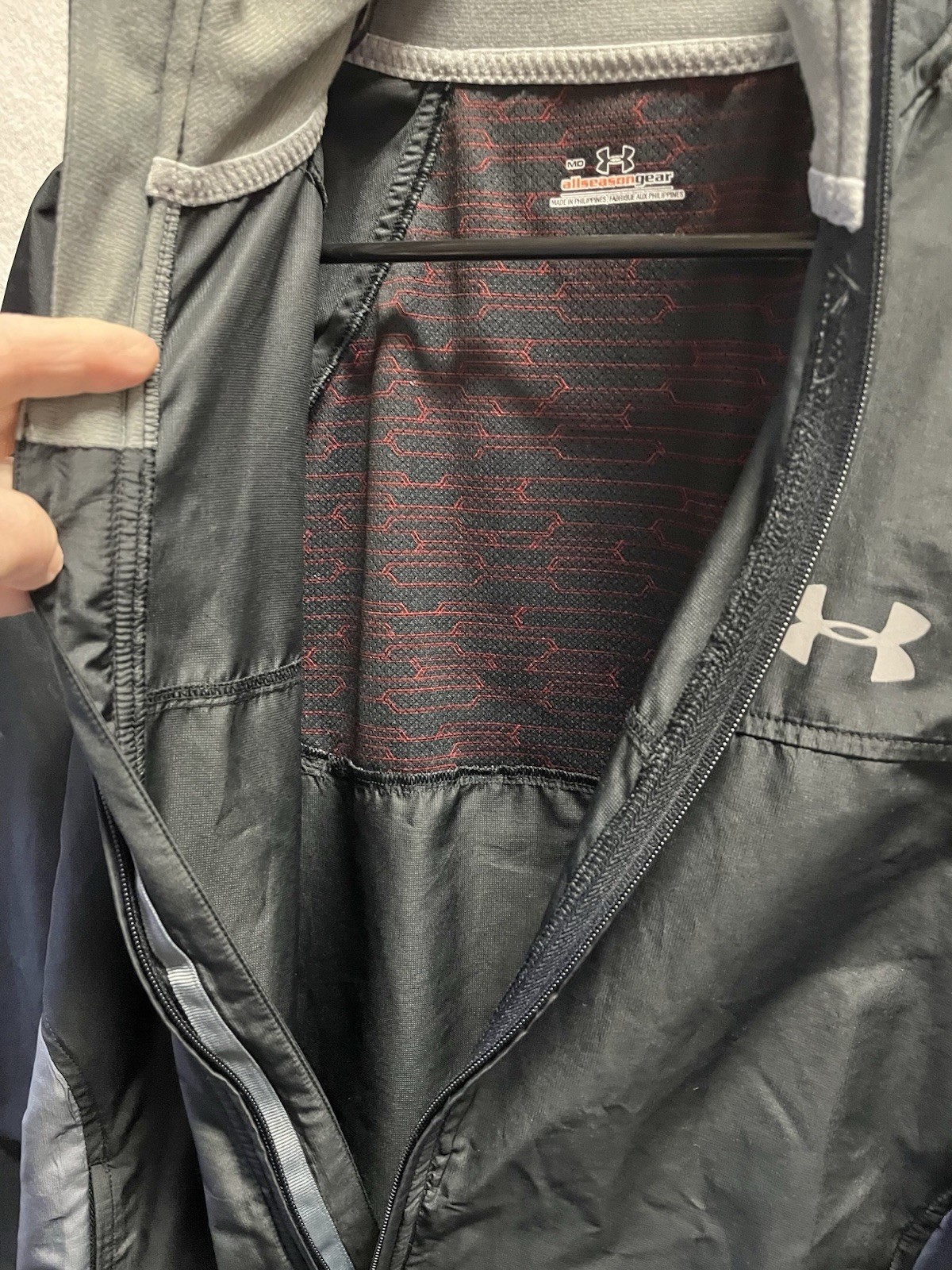 UNDER ARMOUR All Season Gear Mens Long Sleeve Vented Full Zip Jacket Tag Sz M