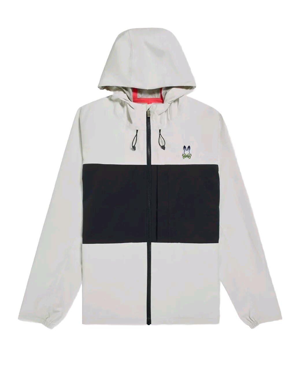PSYCHO BUNNY Mens SMALL CLIFTON Sport JACKET Hooded Full Zip Drawstring Packable