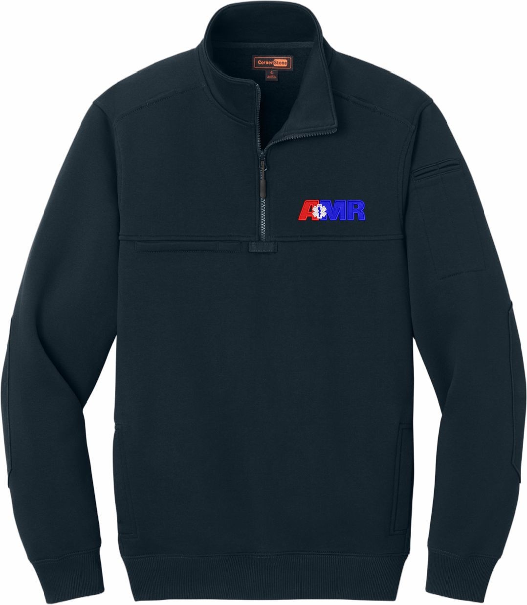 AMR American Medical Response CornerStone 12-Oz Tough Fleece 1/4 Zip sweatshirt