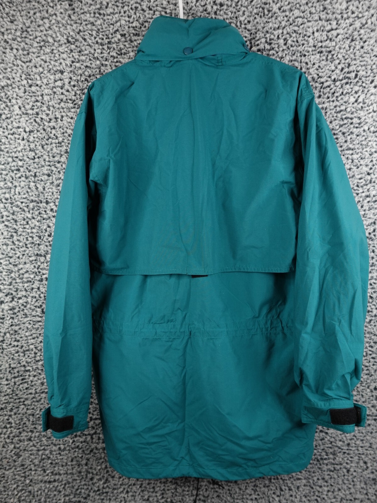 Eddie Bauer Anorak Mens Coat Size Medium Solid Green 100% Nylon Pockets Lined