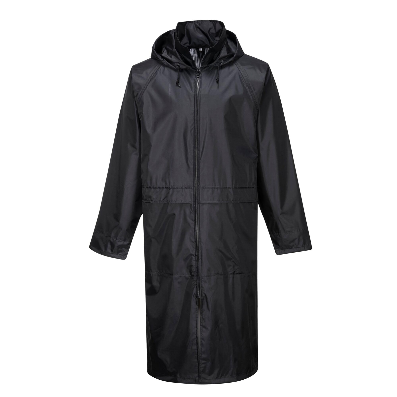 Mens Waterproof Hooded Raincoat Lightweight Long Rain Jacket 3XLarge Black