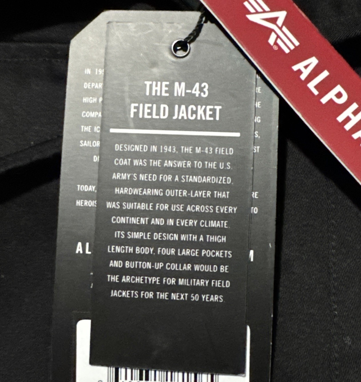 NEW Alpha Industries Field Jacket Mens Medium M-45 Four Pockets Button-Up Coat