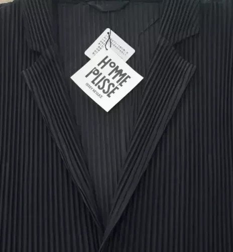 HOMME PLISSE ISSEY MIYAKE Black Pleats Jacket Size1.2.3.4