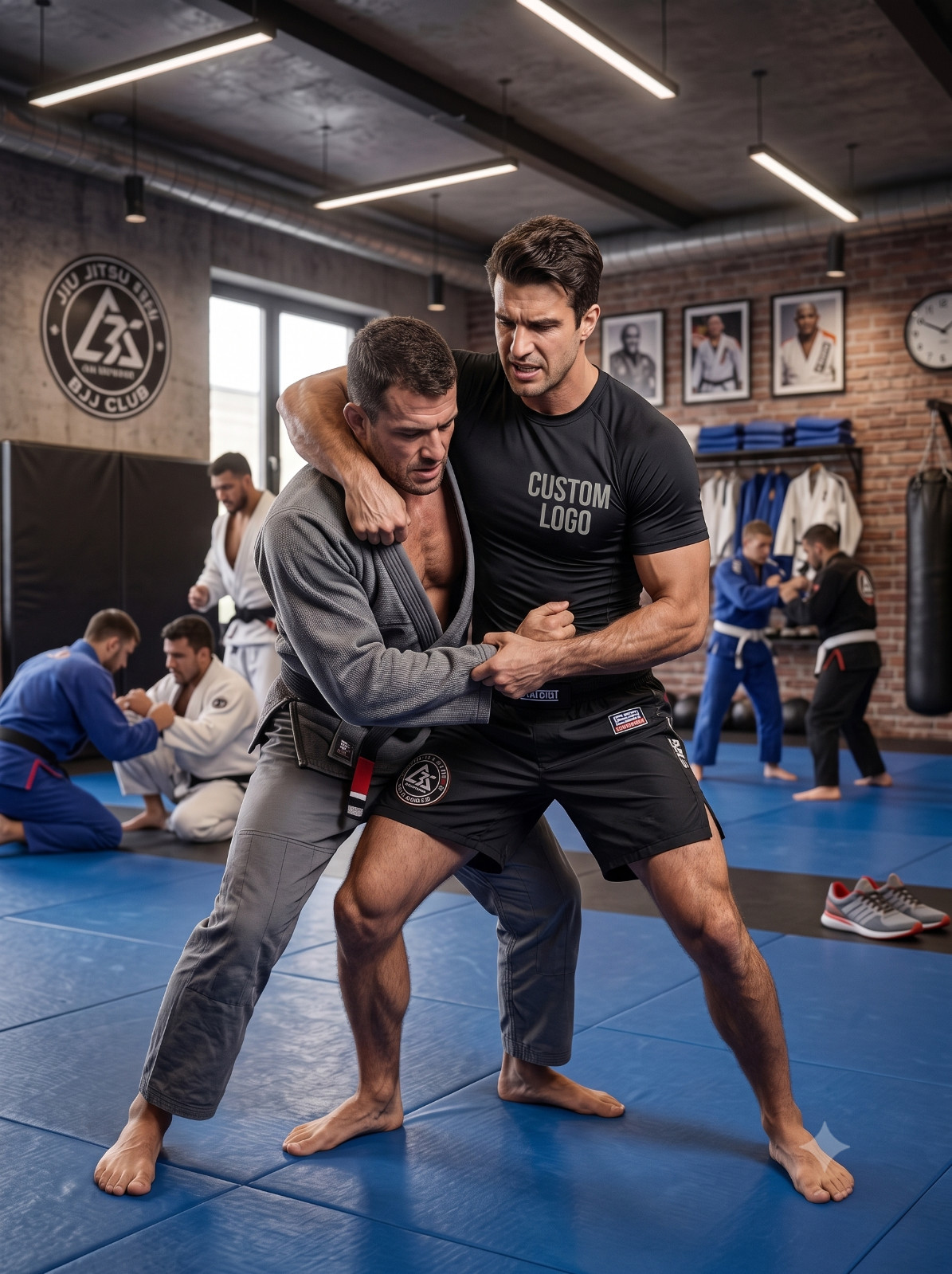Men’s BJJ Rash-guard Long Sleeve Compression Shirt | Grappling MMA Workout Top|