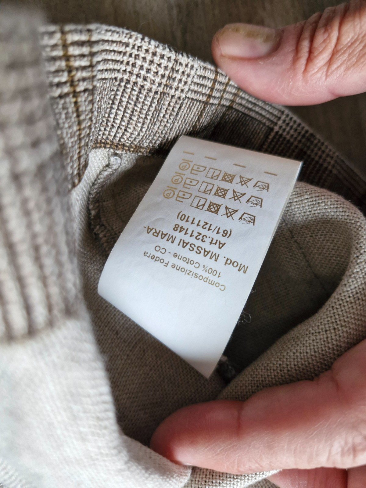 FIELD JACKET BRIDLE SIZE 50 100% LINEN
