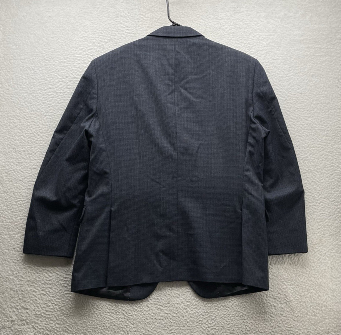Peter Millar Blazer Mens 46R Wool Navy Blue Houndstooth Check Double Vent Canada