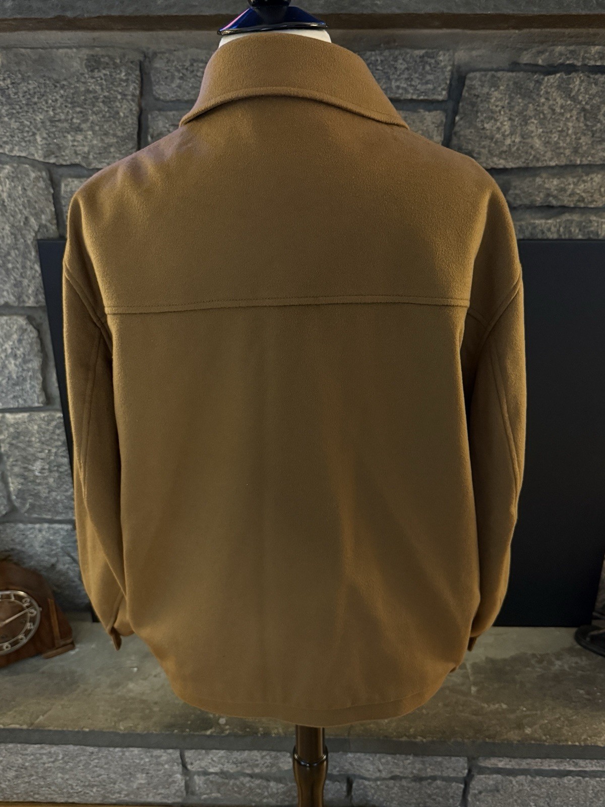 100% Luxury Cashmere Women’s Bomber Jacket Camel XXL Fully Lined EUC