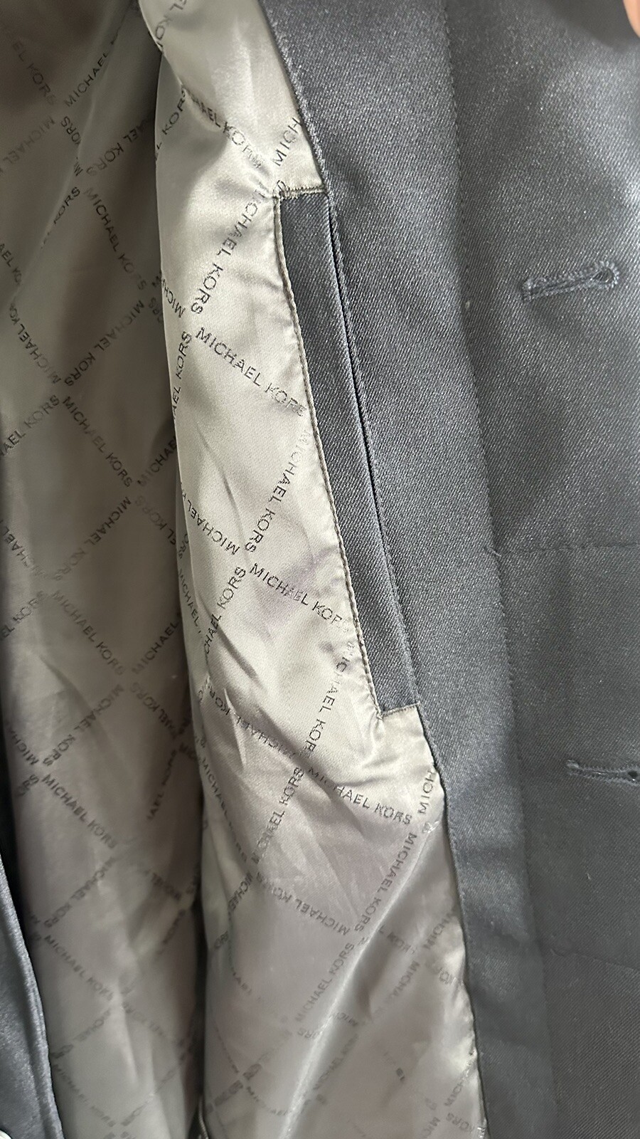 Michael Kors Franklin Jacket Coat Overcoat All- season 42/44Long Large Navy