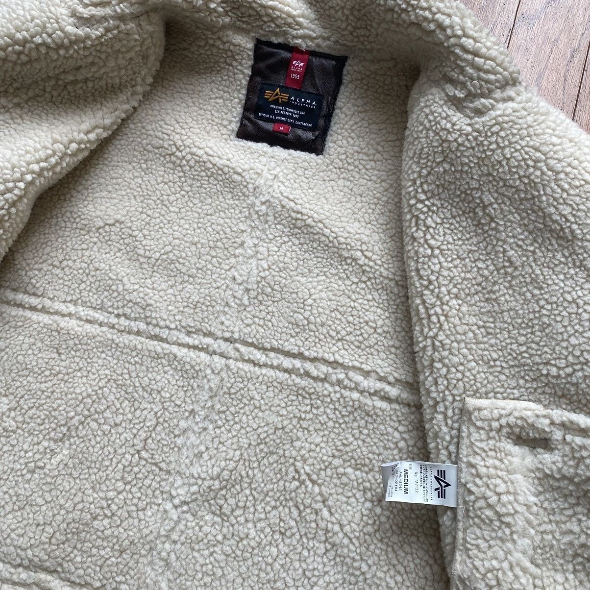 Alpha Industries Shearling Styled Asymmetrical Bondage Jacket Size M